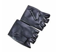 Punk Fingerless Glove - Black Half Finger PU, Breathable Comfortable Outfit Gear| Stylish Leather Fashion Tool For Cycling Gym Dance Fitness Music Festival Driving Singing Workout Training Performance