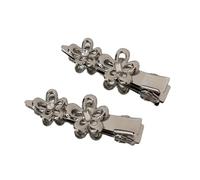 Punk Flat Clip Hairpin Barrettes Casual Floral Duckbill Clip Headwear Bunches Clips 2000s Trendy Photo Props Vintage Floral Duckbill Hairclip