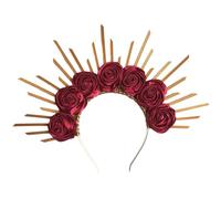 Punk Flower Headband Artistic Hair Hoop Rock Headwear For Cosplay Unisex Rock Headwear Accessory Artistic Hair Accessory For Women