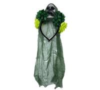 Punk Flower Shape Headbands Skull Hair Hoop with Veil for Women Sweet Girls