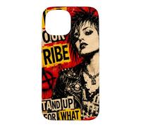 Punk Girl Find Your Tribe Quote Grunge Distressed Graphic Case for iPhone 15