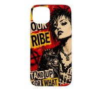 Punk Girl Find Your Tribe Quote Grunge Distressed Graphic Case for iPhone 15 Plus