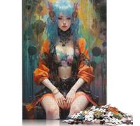 Punk Girl No3 Jigsaw Puzzles Puzzles for Adults Kids. 1000 Piece Impossible Challenge Toy Educational Game Home Decoration for Adults& Kids Age 14 Years Up 1000pcs (38x26cm)
