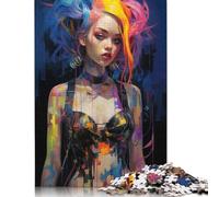 Punk Girl No5 Jigsaw Puzzles Puzzle for Adults Kids. 1000 Pieces Whimsical Challenge Toy Educational Games Home Decoration for Adults& Kids Age 14 Years Up 1000pcs (38x26cm)