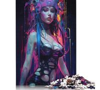 Punk Girl No7 Jigsaw Puzzles Puzzles for Adults Kids. 1000 Pieces Impossible Challenge Toy Educational Games Home Decoration for Adults& Kids Age 14 Years Up 1000pcs (38x26cm)