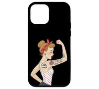 Punk Girl Power Feminist Retro Art Rosie Riveter Tattoo Case for iPhone 12 mini