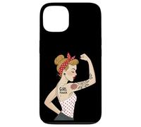 Punk Girl Power Feminist Retro Art Rosie Riveter Tattoo Case for iPhone 13