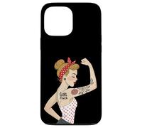 Punk Girl Power Feminist Retro Art Rosie Riveter Tattoo Case for iPhone 13 Pro Max