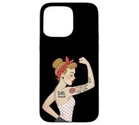 Punk Girl Power Feminist Retro Art Rosie Riveter Tattoo Case for iPhone 15 Pro Max