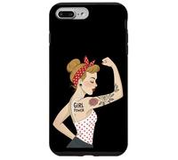 Punk Girl Power Feminist Retro Art Rosie Riveter Tattoo Case for iPhone 7 Plus/8 Plus