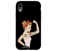 Punk Girl Power Feminist Retro Art Rosie Riveter Tattoo Case for iPhone XR