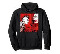 Punk Girl Rage Art with Skull in Comic Style Pullover Hoodie
