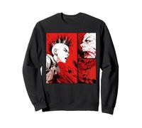 Punk Girl Rage Art with Skull in Comic Style Sweatshirt