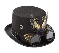 Punk Goggles Top Hat Gear Wings Hat Steampunk Cosplay Prop Performance For Christmas Halloween Top