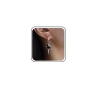 Punk Gothic Black Crystal Cross Dangle Earrings Stud Silver Sparkly Rhinestone Cross Earrings Cz Hoop Drop Dainty Simple Vintage Religion Crucifix Minimalist Retro Halloween Jewelry for Women
