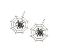 Punk Gothic Spiders Earrings Featuring Metal Chains Studs for Dark Fashion Lightweight Comfort Fit Women Parties Music Earrings