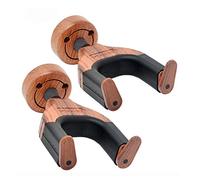 PUNK Guitar Wall Mount Hangers,Guitar Hooks,Holder, Auto Lock Guitar Wall Hanger,for Acoustic,Electric, Classical,Bass Guitar Stand,Guitar Accessories (2Pcs Mahogany)