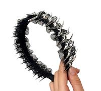 Punk Headbands with Metal Spine Lace Trim Design All Day Comfortable Styling Accessories for Fashion Women Teens Costume Punk Hair Accessory