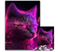 Punk Human Cat Adult Jigsaw Puzzles 1000 Pieces Jigsaw Puzzles Brain Challenge Game for Teenagers & Family Interaction 26X38CM/10.23x14.96inch