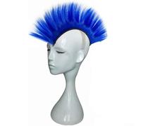 Punk-Inspired Cockscomb Helmet Accessory for Motorcyclists Seeking Distinctive Visual Identity on the Road (blue)