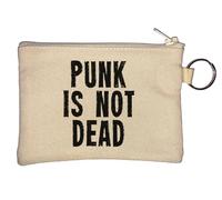 Punk is Not Dead Key Chain Coin Purse Beige