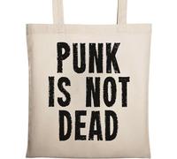 Punk is Not Dead Natural Ecological Cotton Tote Bag Beige