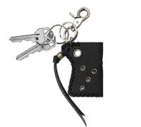 Punk Key Ring | PU Leather Tool Organizer Keychain,Modern Metal Rivet Protective Cover Organizer for Outdoor Activities Including Hiking, Black, Se référer au descriptif