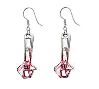 Punk Knife Red Blood Print Horror Halloween Dangle Hook Earrings Gothic Axe Scissors Sword Chainsaw Wrench Drop Huggie Hoops Earring Personalized Jewelry Gifts for Women Girls, Metal, No Gemstone