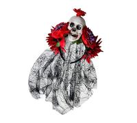 Punk Lace Spiderweb Web Hairband With Resin Skeleton Rose Designs For Halloween Costume Parties And Themed Event Halloween Hairband With Skull And Spiderweb Lace