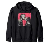 Punk Love - Kiss Moment in Rebel Style Zip Hoodie
