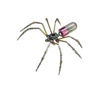 Punk Mechanical Spiders Assembly Puzzle Model Set with LED Abdomen and Circuit Board for Home Decoration Craft Assembly Puzzle Model