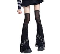 Punk Mesh Leg Warmers Summers Ankle Heap Socks Women's Skull Leg Warmers Thigh High Socks Long Streetwear Punk Skull