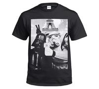 Punk Metal Rock Funny Jokes Celtic Tribal Skull Star War Darth Vader T Shirt Tee (Selfie in Paris, M)