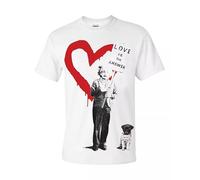 Punk Metal Rock Funny Jokes Celtic Tribal Skull T Shirt Tee (Love is The Answer White, M)