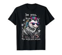 Punk Opossum Be You, The World Will Adjust. Value Graphic T-Shirt, Men, Black, L