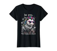Punk Opossum Be You, The World Will Adjust. Value Graphic T-Shirt, Women, Black, M