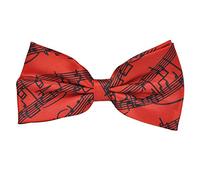 PUNK Pre-tie Music Notes Bow tie Self-tie Style 6 Colors Birthday Gift Formal Fun Occasions (Red -Bow Tie)