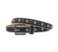 Punk PU Waist Belt Heavy Duty Hip Hop Glittering Belt Waistband Glinting Buckle With Encrusted Rhinestones Rhinestones Belts For Women Men For Dresses Girls