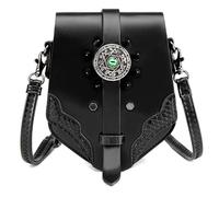 Punk Punk Shoulder Bag For Women Evil Eyes Pattern Leather Crossbody Bags Satchel For Music Festivals And Street Styles Gothic Crossbody Bag