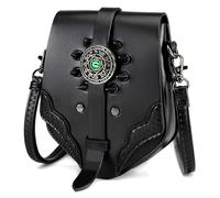 Punk Punk Shoulder Bag For Women Evil Eyes Pattern Leather Crossbody Bags Satchel For Music Festivals And Street Styles Festival And Party Bags