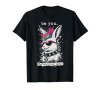 Punk Rabbit Be You, The World Will Adjust. Value Graphic T-Shirt, Men, Black, L