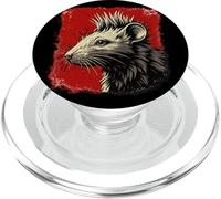 Punk Rat Rock Animal Portrait Rebel Art PopSockets PopGrip for MagSafe