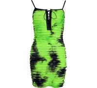 Punk Rave Tie Dyed Punk Dress Mini Dress black green XL-XXL