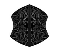 Punk Rave Womens Gothic Steampunk Embroidered Velvet Waist Cincher Corset Black