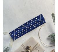 Punk Rivet Headband for Women, Wide Elastic Polyester Hair Band with Studs, Y2K Grunge Rock Stretchy Headwrap, Casual Hair Accessory for Daily Wear & Music Festivals(Roval Blue)
