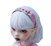 Punk Rivet Headband PU Spiked Hair Hoop Grommet Rock Headwear for Cosplay Unisex Rock Spiked Headwear Accessory
