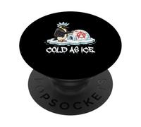 Punk Rock Anarchist Penguin with Ice Mohawk PopSockets Adhesive PopGrip