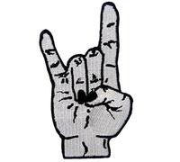 Punk Rock and Roll Heavy Metal Music Hand Symbol Sign Language Embroidered Badge Iron On Sew On Patch