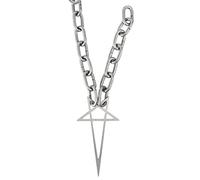 Punk Rock Hip Hop Exaggerate Coarse Chain Pentacle Pendant Steel Choker Necklace For Women Men Girls Jewelry Choker Necklaces For Women Men Silver Thick Fashion Jewelry Gothic