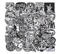 Punk Rock Iron On Patches for Jackets: Meneng 45Pcs Dark Goth Patch for DIY Crafts - Vintage Skull Sew On Appliques Patches for Jeans Vests Hats Backpacks Shirts